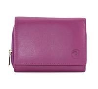 Mala Leather Origin Portefeuille à trois volets en cuir souple pour femme, portefeuille compact pour femme, protégé RFID, 8 emplacements pour cartes, fenêtre pour carte d'identité, section zippée pour