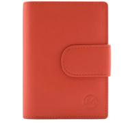 Mala Leather Origin Portefeuille moyen à languette avec fenêtre pour carte d'identité - Portefeuille RFID en cuir véritable avec poche zippée pour pièces de monnaie, plusieurs emplacements pour cartes