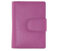 Mala Leather Origin Portefeuille moyen à languette avec fenêtre pour carte d'identité - Portefeuille RFID en cuir véritable avec poche zippée pour pièces de monnaie, plusieurs emplacements pour cartes