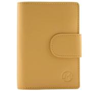 Mala Leather Origin Portefeuille moyen à languette avec fenêtre pour carte d'identité - Portefeuille RFID en cuir véritable avec poche zippée pour pièces de monnaie, plusieurs emplacements pour cartes