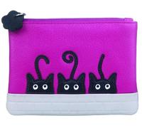 Mala Leather Peek a Boo Cats Collection Porte-monnaie en cuir avec blocage RFID 4290_01, rose, Taille unique