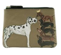 Mala Leather Porte-monnaie en cuir King of Dogs pour femme Motif teckel et dogue allemand, King of Dogs, 12 x 8cm, porte-monnaie
