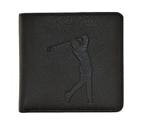 Mala Leather Portefeuille fin en cuir RFID pour homme - Football Rugby Golf Pêche, Noir , Taille unique, Golf
