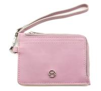 Mala Leather The Looplet Petit portefeuille en cuir véritable avec sangle amovible, protection RFID, emplacements pour cartes, fenêtre pour carte d'identité et poche pour pièces de monnaie, rose, 12.5