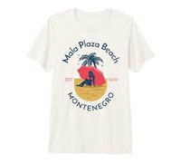 Mala Plaza Beach Ulcinj Monténégro T-Shirt Haut de Gamme