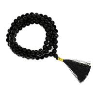 Mala Tourmaline noire qualité AA 108 perles + pochette