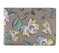Mala Zinnia Flowers Porte-cartes RFID en cuir avec 12 emplacements pour cartes, 10 x 7,5 cm, avec sac à poussière, gris, 10 x 7,5 cimeters, floral, Gris, 10 X 7.5 Centimeters, Floral