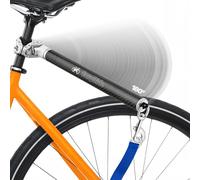Malabi V2.0-Laisse de vélo pour Chien rotative à 180° avec amortisseurs et mécanisme d'attache Rapide | Fibre de Carbone (Bleue)