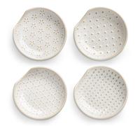 MALACASA LYDIA - Lot de 4 repose-cuillères en céramique pour cuisinière, 12,2 cm pour comptoir de cuisine, résistant à la chaleur, passe au lave-vaisselle - Série 05