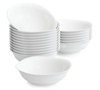 Malacasa Série ELISA 24pcs Service Bol Céréales Soupe Porcelaine Petit Déjeuner 6.7""/17*17*5cm Céramique