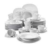 Malacasa, Série Elisa, 60pcs Services de Table Complets Porcelaine