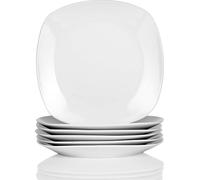 MALACASA, Série Elisa, Set de 12 pièces 7,4" Assiette à dessert en porcelaine Assiette à gâteau Set 19 x 19 x 1,9cm pour 12 personnes