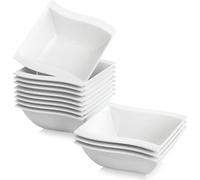 MALACASA, série Flora, 12 pcs. Set de saladiers en porcelaine Saladiers à céréales et à riz pour 12 personnes