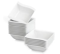 MALACASA, Série Flora, 18 pcs. Set de saladiers en porcelaine Saladiers à céréales Saladiers à riz pour 18 personnes