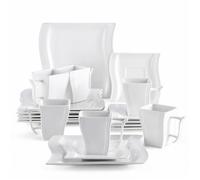 Malacasa Série Flora 18pcs Service à Café Porcelaine 6 Tasses 6 Soucoupe 6 Assiette à Dessert