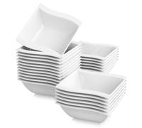 MALACASA, Série Flora, 24 pcs. Set de saladiers en porcelaine Saladiers à céréales Saladiers à riz pour 24 personnes
