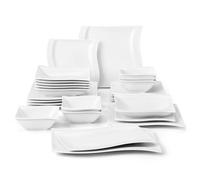Malacasa Série Flora, 26pcs, Service Complet de Table Porcelaine Couvert Vaisselles Complet pour 6 Personnes