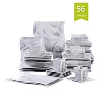 MALACASA Série Flora, 56 Pcs Service de Table Porcelaine Marbre,Services Complets