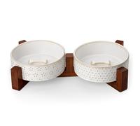 MALACASA Série Lydia,2 Pièces Gamelle Anti Glouton en Grès 450ml,Gamelle d'alimentation Lente-Favorise Alimentation Saine et Digestion Lente, pour pour Petits/Moyens/Grands Animaux de Compagnie