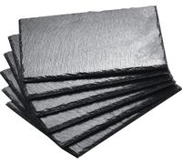 MALACASA, Série Nature.Slate, Set de 6 plateaux à fromage en ardoise Plateaux à apéritif 40 x 30 x 0,5cm 16 pouces Ardoise Plateaux de service