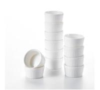 Malacasa Série Ramekin 24pcs Ramequin Moule à Soufflé Crème Brulée Muffin Bol Porcelaine 2.4""/6*6*3.3cm Petit!