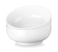 MALACASA Série REGULAR Saladiers en Porcelaine Blanche 1780ml, 2 Grands Bols en Ceramique pour Soupe Pâtes Salade Nouilles Fruits, 20,4cm Bols Rondes Passe au Micro-ondes et au Lave-vaisselle