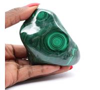 Malachite à Poser de 440 grammes et 90 millimètres, Minéral Malachite du Congo-Kinshasa, Issue de la Nature, Produit d'exception, Ornement minéral, Minéral de spiritualité