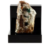 MALACHITE + QUARTZ - Pierre Naturelle en Provenance de France, Séronais, Ariège Pierre de guérison, protection, énergie positive 1405.1 ct - Certificat d'Authenticité Inclus 81 x 62 x 43 mm G