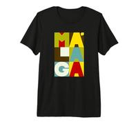 Malaga Souvenir Lettres T-Shirt Haut de Gamme