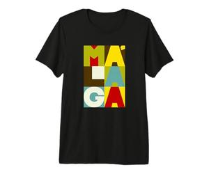 Malaga Souvenir Lettres T-Shirt Haut de Gamme