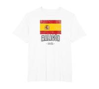 Malagón Espagne | ES Ville Drapeau - Bandera - T-Shirt, Homme Grandes Tailles, Blanc, 6X Tall