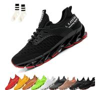Malaho Elev8 Chaussures pour homme Luniva pour homme qui augmente la hauteur - Baskets en tricot respirant à enfiler, Noir A, 42 2/3 EU