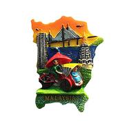 Malaisie Aimant de réfrigérateur 3D Souvenir de Voyage Cadeau de décoration de la Maison Cuisine Sticker magnétique Malaisie Réfrigérateur Magnet Collection