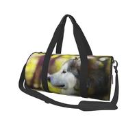 Malamute d'Alaska Bokeh Animaux Chiens Mignon, Sac de Voyage de Grande capacité, Sac à Main Rond, Sac de Voyage de Sport, fourre-Tout, Sac de Fitness