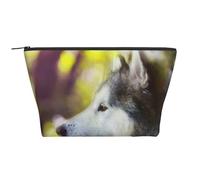 Malamute d'Alaska Bokeh Animaux Chiens Mignon, Trousse de Toilette Trousse de Maquillage Sac à cosmétiques Trousse de Toilette de Voyage Portable