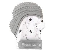 Malarkey Kids Kids Mitaine de Dentition en Silicone Alimentaire Gris 1 Unité 0-12 Mois Recommandée pour les bébés de 3-8 mois