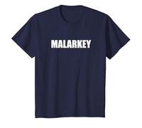 Malarkey - Typographie de Mots drôles T-Shirt, Enfant, Bleu Marine, 4 Ans