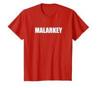 Malarkey - Typographie de Mots drôles T-Shirt, Enfant, Rouge, 2 Ans