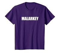 Malarkey - Typographie de Mots drôles T-Shirt, Enfant, Violet, 4 Ans