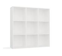 MALAX - étagère à 9 compartiments pour rangement livres, décoration - blanc