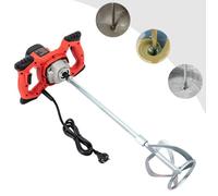 Malaxeur Électrique 1500W Malaxeur Mortier Colle 6 Vitesses Réglables Bétonnière Portative 330-930rpm Mélangeur Peinture