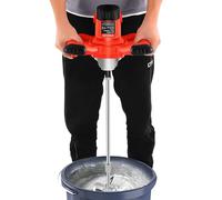 Malaxeur Électrique 1500W Malaxeur Mortier Colle 6 Vitesses Réglables Bétonnière Portative 330-930rpm Mélangeur Peinture avec Bouton Commutateur pour Mélange Ciment, Poudre Mastic, Peinture