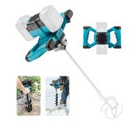 Malaxeur Mortier Compatible Batterie pour Makita 18V, Mélangeur électrique sans fil pour Peinture et Béton Ergonomique Mélangeur électrique à Palette avec 6 Vitesses (sans batterie)