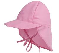 Malaxlx Bébé Chapeau Cou Protection Rose Chapeau de Soleil Eté Anti UV Enfant Bob Chapeau de Plage Casquette à Rabat Visière pour 3-18 Mois Fille Garçon