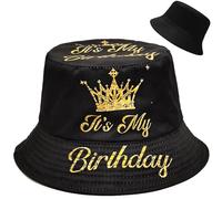 Malaxlx Bob Chapeau de Pêcheur Femme Homme - Protection Solaire UPF 50+ pour Été, Plage, Plein Air C’est Mon Anniversaire