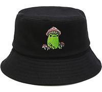 Malaxlx Broderie de Grenouille Champignon Bob Femme Chapeau de Pêcheur Chapeau de Soleil Chapeaux de Seau Chapeaux de Visière Chapeau de Plage