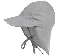 Malaxlx Enfant Chapeau Protection du Cou Gris Chapeau de Soleil Eté Anti UV Bébé Bob Chapeau de Plage Casquette à Rabat Visière pour 2-5 Ans Fille Garçon