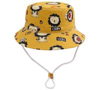 Malaxlx Lion Bob Bébé Chapeau de Soleil Chapeau de Pêcheur Nourrisson Chapeaux de Seau Chapeau de Plage Visière pour 6-12 Mois Fille Garçon