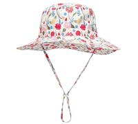 Malaxlx Unisexe Bob Bébé Chapeau de Soleil Fleur de Rose Chapeau de Pêcheur Nourrisson Chapeaux de Seau Large Bord Chapeau de Plage Visière pour 0-6 Mois Fille Garçon