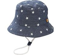 Malaxlx Unisexe Bob Bébé Enfant Chapeau de Soleil Étoiles Denim Gris Chapeau de Pêcheur Nourrisson Chapeaux de Seau Chapeau de Plage Visière pour 12-24 Mois Fille Garçon